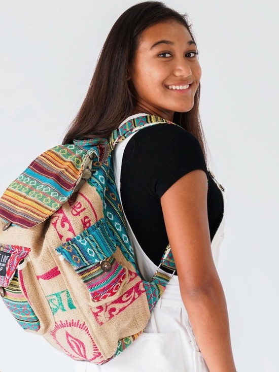 RICE LOVE Recycled Travel Backpack Agra - New main image 9